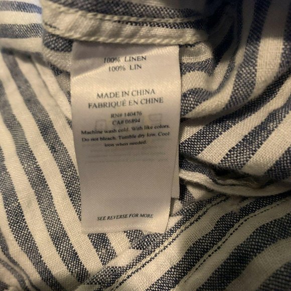 🔥SOLD🔥Faherty Marley Cropped Shirt Top Sleeveless - Picture 5 of 6